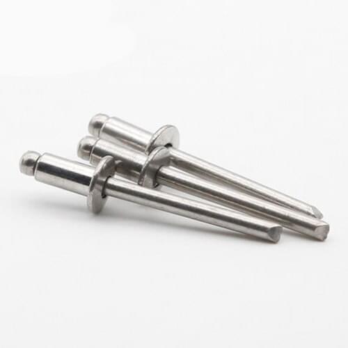 20pcs M4 Opening Flat round head Core rivet Decorating rivets GB12617 304 all stainless steel 6mm-20mm Length