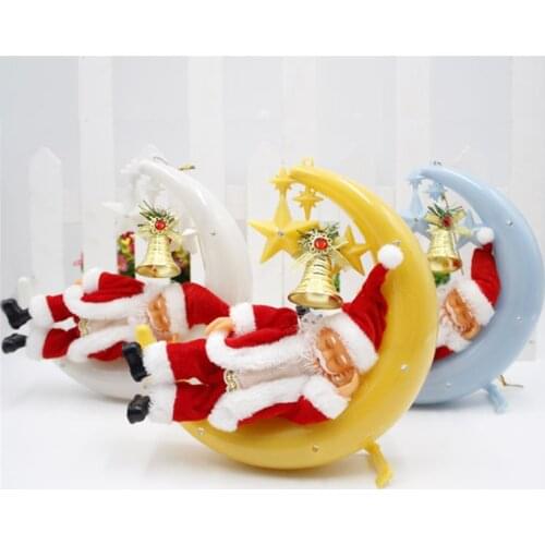 2019 Merry Christmas Santa Claus doll 24CM with lights music Santa Claus snoring electric Santa Claus doll