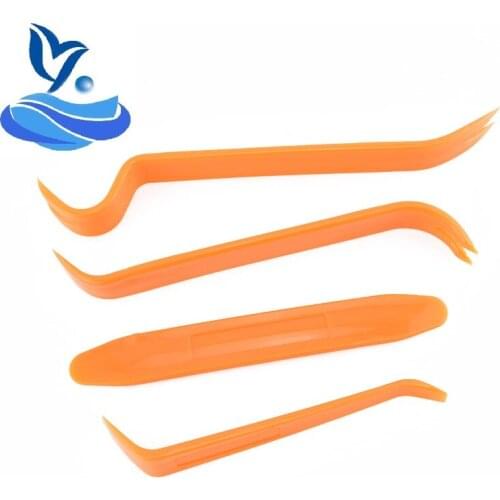 4Pcs Car Radio Door Clip Panel Trim Dash Audio Removal Open Installer Pry Tool For Auto Vehicle For Universal Audio Removal Pry