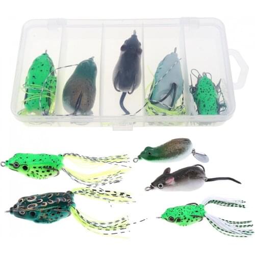 5pcs High Quality Live Target Frog Lures Snakehead Lure Topwater Simulation Frog Lure Soft Bait Fishing Lures Tackle