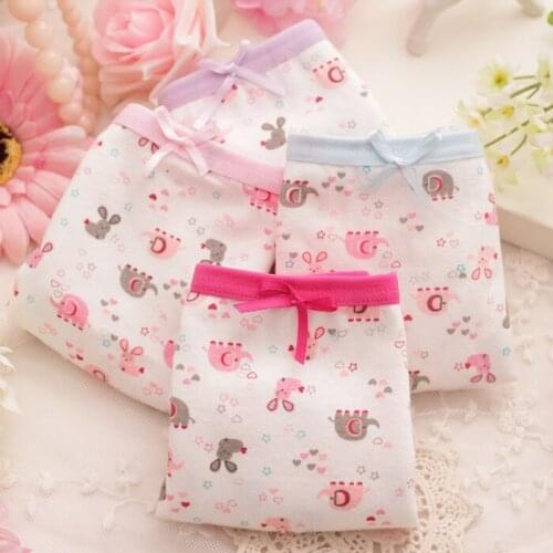 6pcs/lot 2017 baby panties cotton cartoon children panties child briefs girls underwear 2377