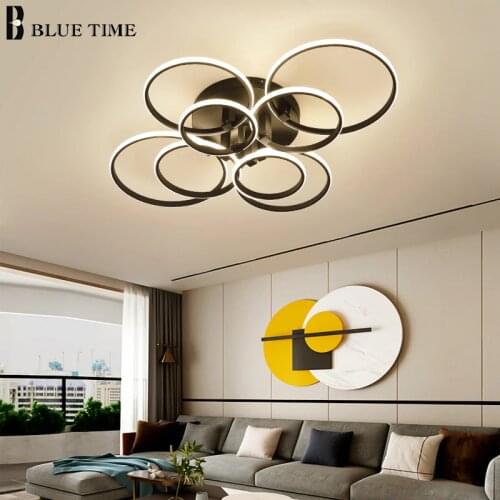 8 Rings 6 Rings Modern Led Ceiling Lights For Living room Dining room Bedroom Foyer APP With RC Dimmable Home Decor Ceiling Lamp