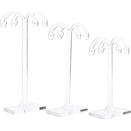 3 Pcs/set Acrylic Earrings Ear Studs Display Stand Earring Jewelry Showing Storage Props Shelf X7JB