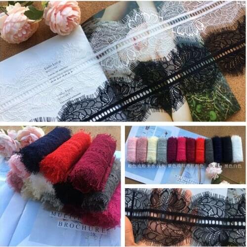 12M/Lot Width 10CM Exquisite Eyelash Lace Fabric Trim DIY Adornment Accessories RS1373