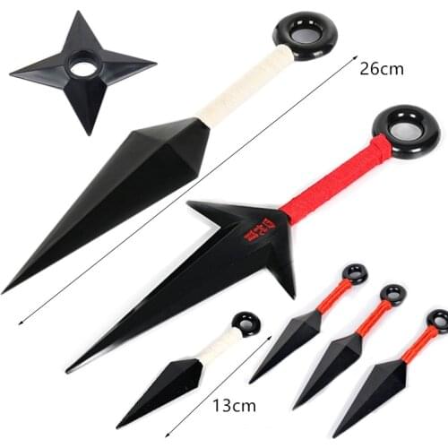 Anime Cosplay Akatsuki Ninja Weapon Itachi Props Kunai Shuriken Accessories Sasuke Kakashi Pain Costume Props Toy Gift Wholesale