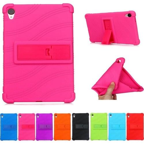 Drop Resistance Falling Stand Soft Silicone Case For Huawei MediaPad M6 8.4 2019 VRD W09 VRD AL09 Tablet Protect Case + Gift