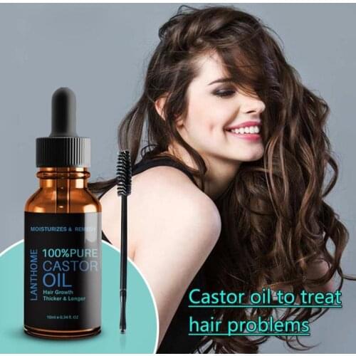 Black Castor Oil for Natural Hair Growth Essential Oil Castor Organic Eyelash Growth Eyebrow Enhancer Serum Lash Lift Hair Care