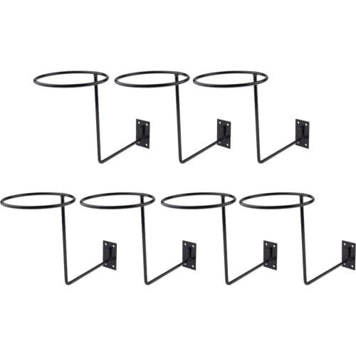 MagiDeal 7x Wall Mounted Motorbike Part Helmet Storage Holder Rack Space Saving