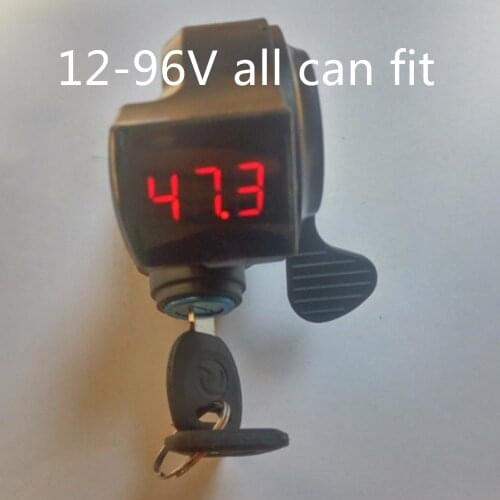 12V 24V 36V 48V 60V 72V ebike Bike thumb throttle with key lock LCD Display gas for electric bicycle/scooter/e-bike