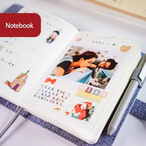 Classic Cloth Office School 6 Holes Spiral Notebook Stationery Vintage Binder Person Diary Weekly Planner Agenda Organizer A5 A6