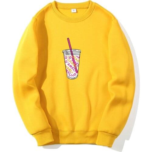 New Lce Coffee Splatter Hoodie Sweatshirts Men Women O-Neck Pullover Fashion Fitness Streetwear Hip Hop Sportswear Tracksuit Top