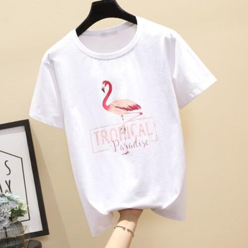 Korean T shirt Women Clothes Summer Pink Harajuku Cotton TShirt Women Tops Kawaii Print Black White Vintage Tee Shirt 2021