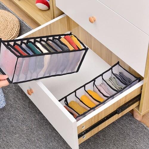 Hot Sale Underwear Storage Box Socks Bra Underpants Foldable Divider Drawer Closet Organizer Household Clothes Storage 23Grids