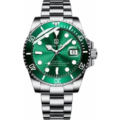 2019 New Trend Fashion Wristwatch classical role watches Two tone Date Luminous 40mm Green Dial Mens Watch