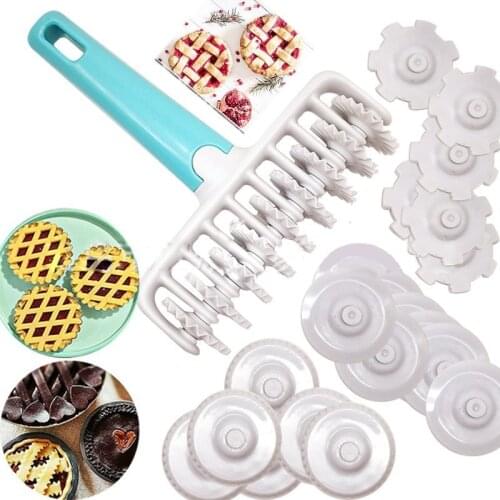 New 37pcs Roller Rolling Pin Fondant Ribbon Cutter Baking Tool Dough Embossing Cake Embosser Roller Cookie Cutters