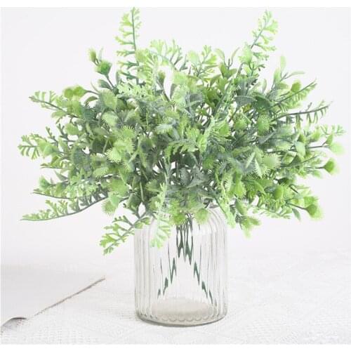 New Artificial Shrubs Creative Decorative Artificial Plant Ferns Simulation Plant Plastic Flower Fern Wall Material Accessories