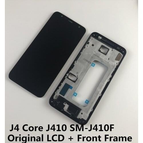 Original For Samsung Galaxy J4 Core J410 SM-J410F J410F LCD Display Touch Screen+Housing Front Frame Cover+Adhesive glue