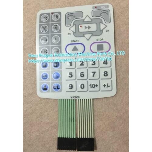 Genuine Dahao YJ0006 keyboard keypad membrane switch for operation box panel 129S-7P China embroidery machine spare parts 736750