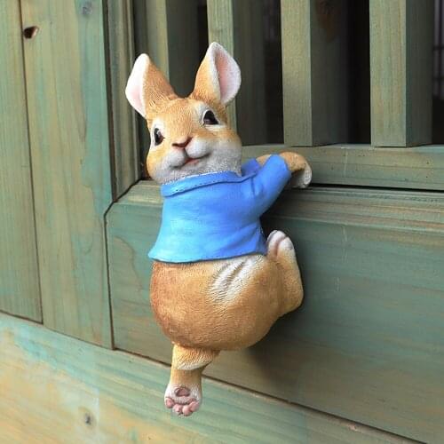 Bunny Ornaments Easter Decorations, For The Family Cute Rabbit Figurines Miniature Desktop Ornaments Fairy Garden Thanksgiving