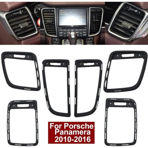 Car Front Console Air Conditioning AC Vent Grille Outer Frame Panel Replacement For Porsche Panamera 2010-2016