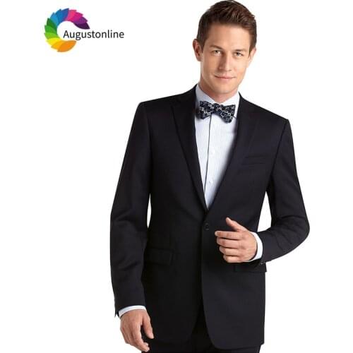 2019 Slim Fit Black Men Suits For Wedding Formal Peaked Lapel Costume Groom Prom Tuxedo Best Man Blazer Traje Hombre Jacket+Pant