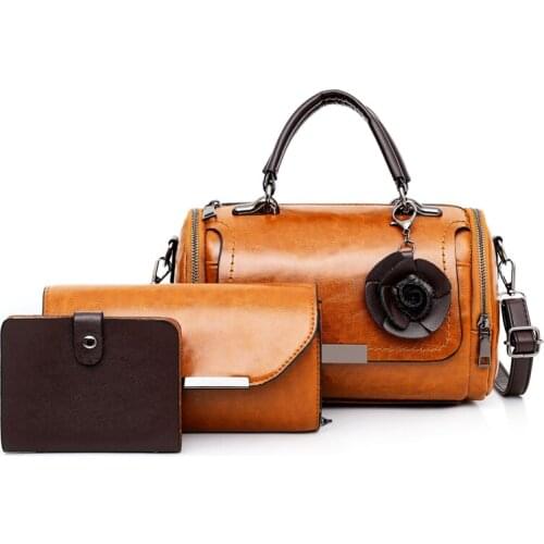 SGARR High Quality PU Leather Women Handbags Fashion 3 Pieces Set Shoulder Crossbody Bag Luxury Designer Ladies Messenger Bags