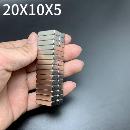 Super strong neodymium square magnet, permanent magnet, rare earth magnet, 5 / 10psc, 20 x10x 5 N35 NFeB