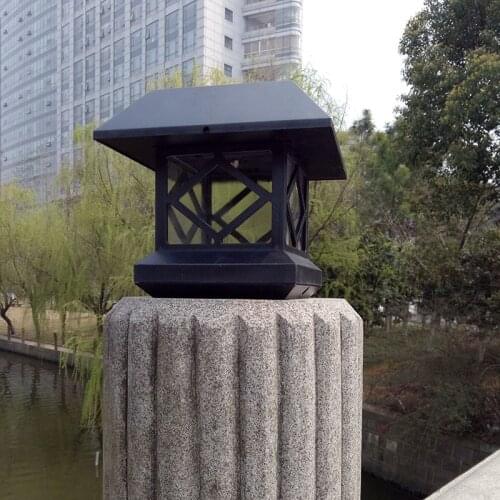 LED Column Headlight Outdoor Waterproof Solar Energy Lantern Light Community Villa Light Outdoor Patio Door Pillar Light Walled