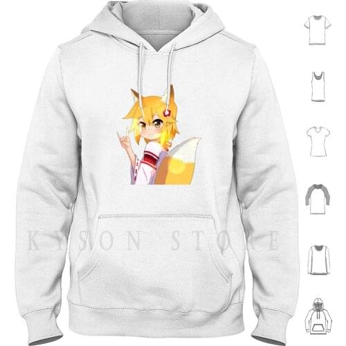 Senko-San-The Helpful Fox Senko San Hoodie long sleeve Cotton Anime Senko San Senko Manga Cute Waifu Fox Kawaii