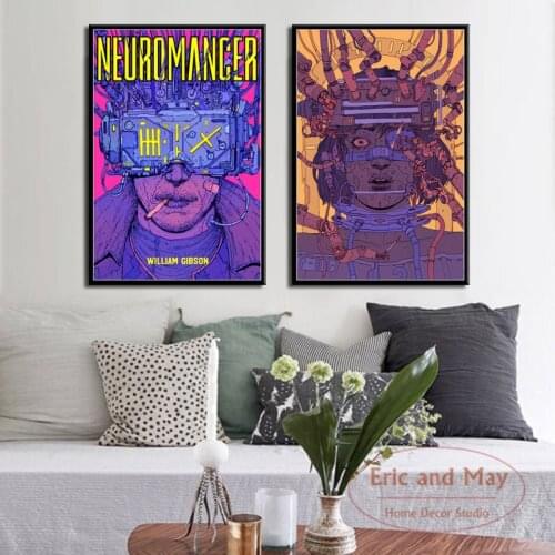 William Gibson Film Neuromancer Movie Classic Sci-Fi Art Painting Vintage Canvas Poster Wall Home Decor