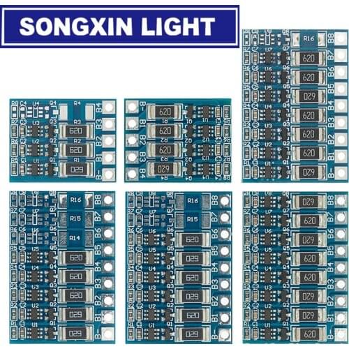 10PCS 3S 4S 5S 6S 7S 8S 4.2v Balance Function Protection Board 66mA Li-ion Lipo Battery Lithium 18650 Batteries Balanced Module