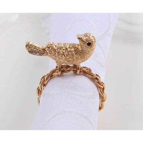 12pcs high-end bird meal buckle model room clubhouse villa restaurant hotel high-end napkin ring wedding banquet hotel table dec