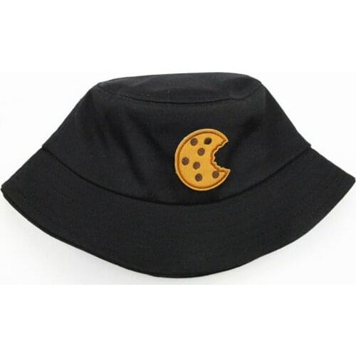 2021 Cookies Embroidery Cotton Bucket Hat Fisherman Hat Outdoor Travel Hat Sun Cap Hats for Men and Women 219