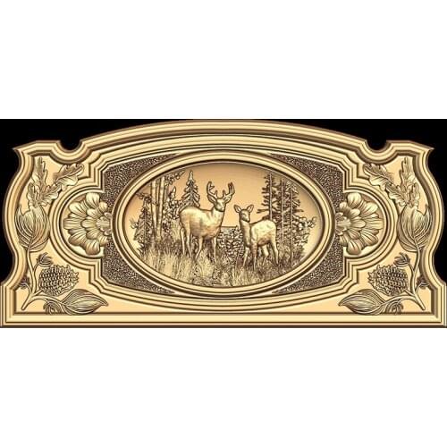 Deer 3d STL Model for CNC Router Engraver Carving Machine Relief Artcam Aspire -Home Decoration Painting