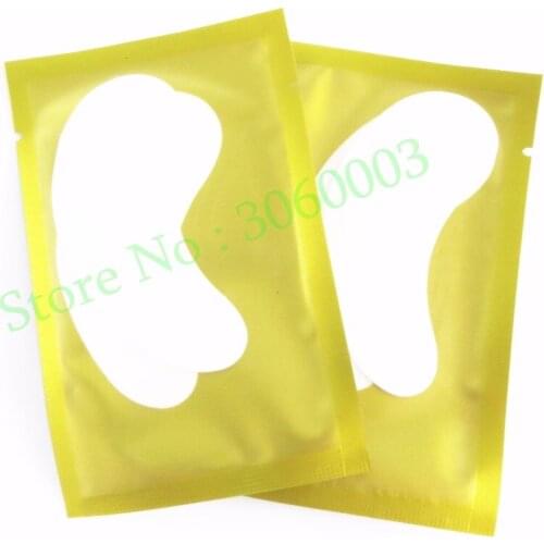 50 pairs/lot Eye Pads Paper Patches Gel Eyelash Extension Tips Sticker Wraps