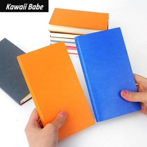 A6 A7 PU Pocket Notepad Diary Notebooks and Journals Soft Business Leather Travelers Journal Thick School Office Meeting Record