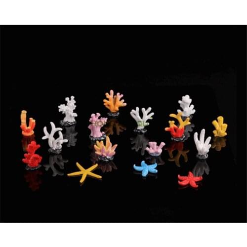 Fish tank landscaping Resin simulation coral starfish Micro landscape small ornaments Aquarium decoration multiple choices