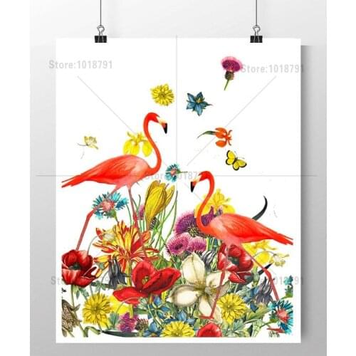 5D DIY Diamond Painting Red Animal Diamond Embroidery Painting Cross Stitch Floral Rhinestone Decoration dmc needlework dmc