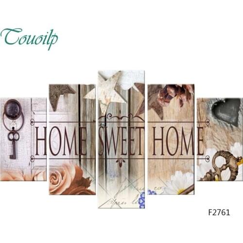 5D Flower Diamond Embroidery Living Room Decor Multi Collages Full sweet Home 5d Diamond Painting Cross Stitch Gift DIY 5psc/set