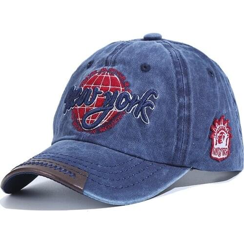 Doitbest 2021 washed cotton baseball cap hat for women men Autumn dad mom hat New York embroidery outdoor sports caps snapback