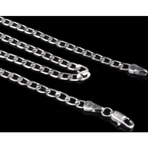 Promotion Authentic 925 sterling silver Chain Necklace With Lobster Clasps Fit Men Women Pendant 16-24 Inch