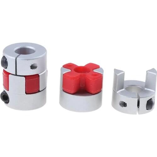 Free Shipping 8mm to 20mm Spider Shaft Coupling 8x20mm Jaw Flexible Coupling Precision Plum Coupler D40mm L50mm 2pcs/lot