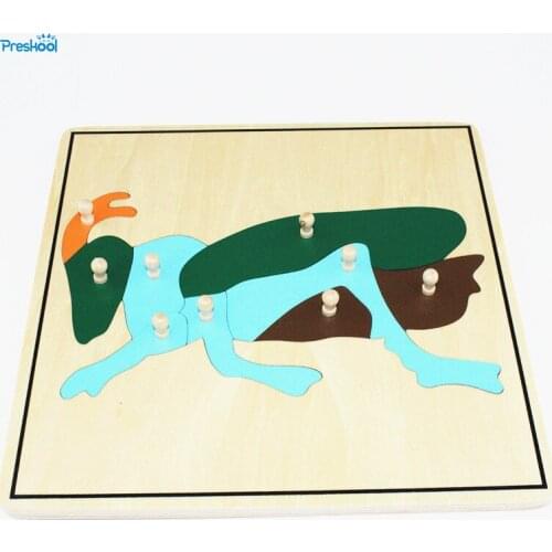 Baby Toy Kids Montessori Cricket Puzzle Animal for Children Wood for Early Childhood Education Preschool Training Learning