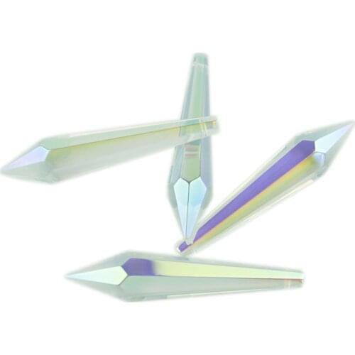 AB 38mm/63mm/76mm Crystal Chandelier Pendant Icicle U Drop For Lighting Prism Decoration