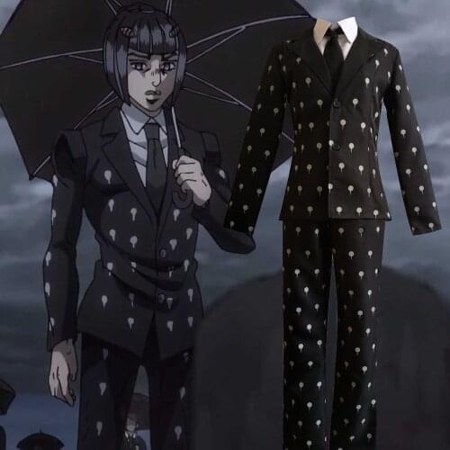 JoJos Bizarre Adventure: Golden Wind Vento Aureo Passione Bruno Bucciarati Funeral Ver. Outfit Anime Cosplay Costume S002