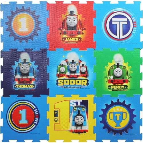 Train 9pcs/pack Splice foam mat Mickey Minnie 30x30cm per piece Frozen Baby Child Play Floor Mat Game carpet Crawling mat