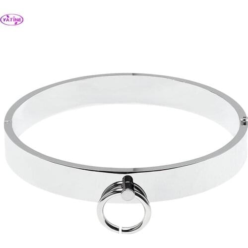 Metal Erotic Neck Collar Necklace Sex Toys for Adults Couples Games Tools Men Bondage Set Machine Harness Cage Male Sextoys Shop