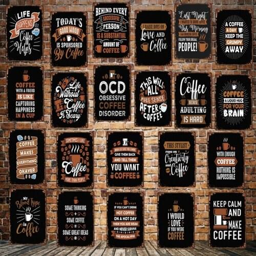 [ Mike86 ] LOVE COFFEE LIFE Tin Sign Vintage Hotel Pub Store Retro Mural Iron Painting art Poster Art 20*30 CM LT-1766