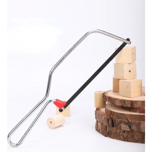 24x7cm Multi Purpose Adjustable Handsaws, DIY U Shaped Bow Hacksaw Hand Garden Tool Metal Loaf String Cutter Saw