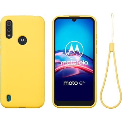 Soft liquid silicone Case With Strap For MOTOROLA E6S G8 Power g60 50 one fusion G9 Play Plus G 5g G10 G30 Shockproof Back Cover